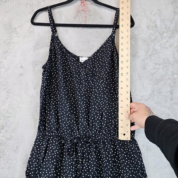 Tommy Bahama Sea Swell Linen Blend Cropped Jumpsuit Womens M Black Polka Dot - Picture 7 of 10